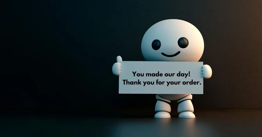 thank you for order